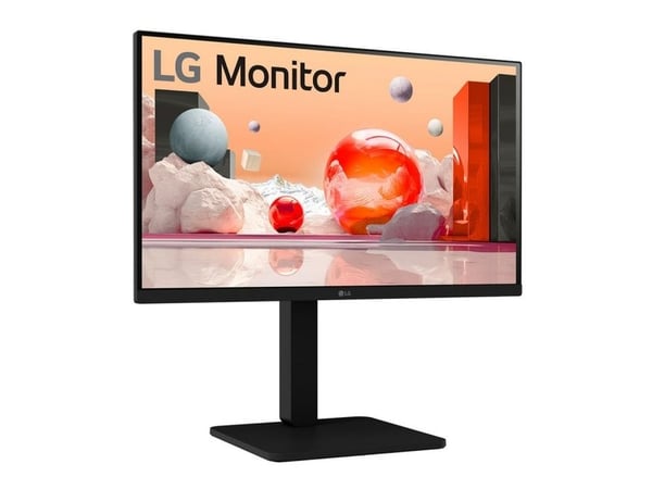 LG 24BA550-B - LED-skjerm - 24" (23.8" synlig) - 1920 x 1080 Full HD (1080p) @ 100 Hz - IPS - 250 cd/m² - 1300:1 - 5 ms - HDMI, VGA, DisplayPort - ...