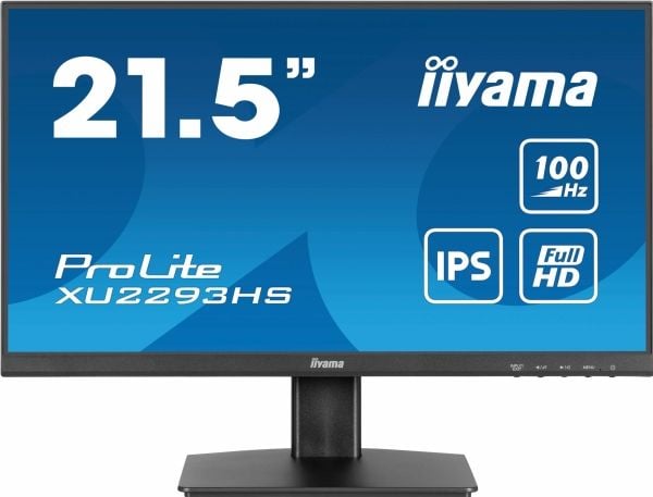 iiyama ProLite XU2293HS-B6 - LED-skjerm - 22" - 1920 x 1080 Full HD (1080p) @ 100 Hz - IPS - 300 cd/m² - 1000:1 - 1 ms - HDMI, DisplayPort - høytta...