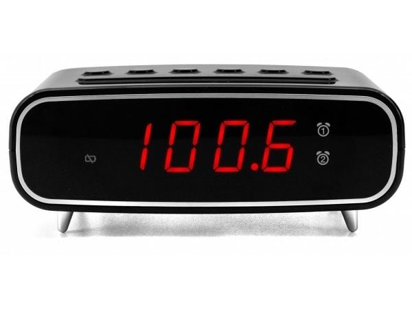 Soundmaster UR111SW, Digital vekkerklokke, FM, PLL, LED, DC/batteri, CR2032, 5 V