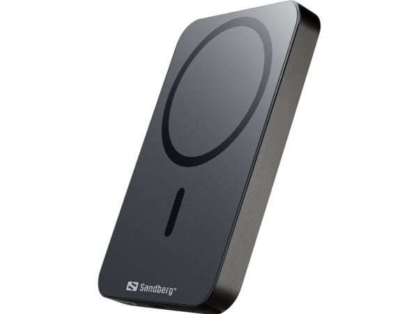 Sandberg 5000 ALU - Trådløs nødlader - Li - 5000 mAh - 19.25 Wh - 20 watt - 3 A (USB-C)