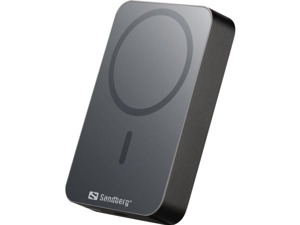 Sandberg 1000 ALU - Trådløs nødlader - Li - 10000 mAh - 38.5 Wh - 20 watt - 3 A (USB-C)