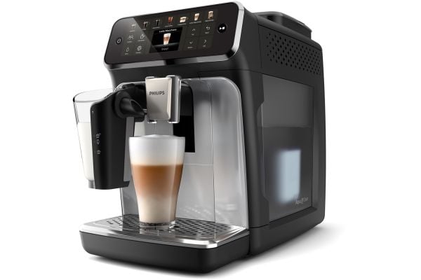 Philips Series 4400 EP4446 - Automatisk kaffemaskin med melkeskummer - 15 bar - svart / sølv