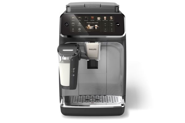 Philips Series 4400 EP4446 - Automatisk kaffemaskin med melkeskummer - 15 bar - svart / sølv