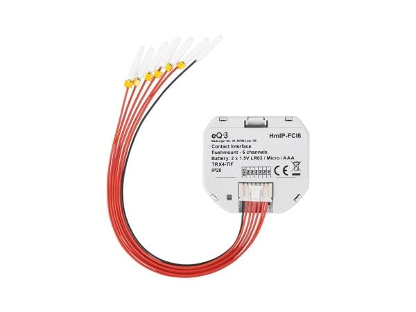Homematic IP HmIP-FCI6, Knapper, Hvit, IP20, RF, 868.0 - 868.6, 869.4 - 869.65 MHz, 230 m