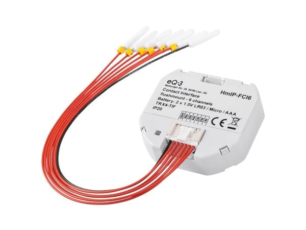 Homematic IP HmIP-FCI6, Knapper, Hvit, IP20, RF, 868.0 - 868.6, 869.4 - 869.65 MHz, 230 m