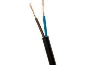 Elektrokabel elektrisk kabel omyp 2x0,75 300/300v sort
