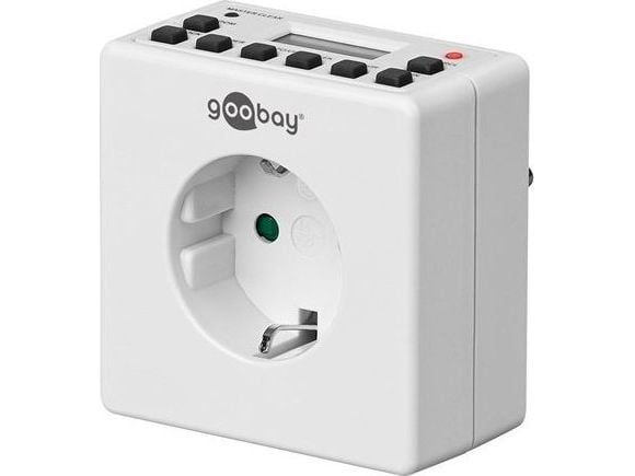 goobay Digital Timer - Automatisk strömbrytare - AC 230 V - vit