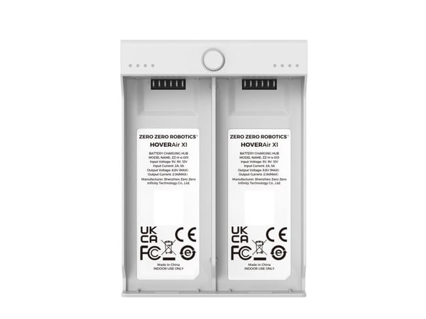 HOVERAir - USB-batterilader - 1050 mAh - 2 x batterier lader - 2.1 A - hvit - for HOVERAir X1 Fly More Combo