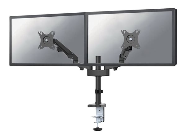 Neomounts DS70-750BL2 - Monteringssett (skrivebordsmontering) - justerbar dobbelarm i full bevegelse - for 2 LCD-skjermer - svart - skjermstørrelse...
