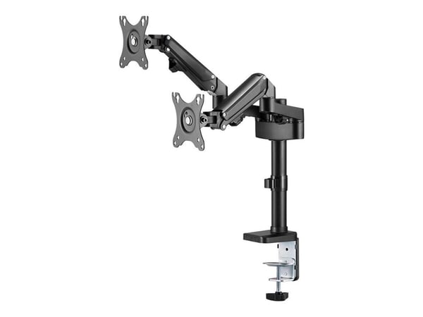 Neomounts DS70-750BL2 - Monteringssett (skrivebordsmontering) - justerbar dobbelarm i full bevegelse - for 2 LCD-skjermer - svart - skjermstørrelse...