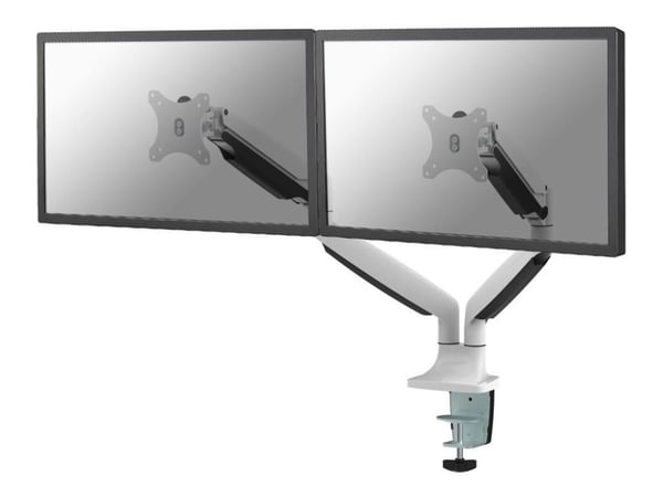 Neomounts NM-D750D - Monteringssett - full bevegelse - for 2 LCD-skjermer - hvit - skjermstørrelse: 10"-32" - klemmemonterbar, malje, skrivebordsmo...
