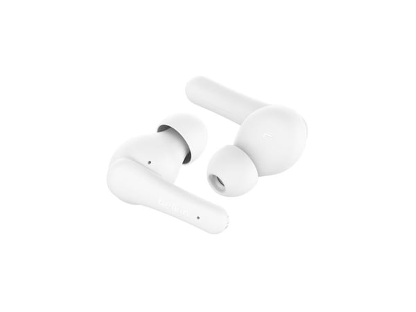 Belkin SoundForm Rhythm - True wireless-hodetelefoner med mikrofon - i øret - Bluetooth - hvit