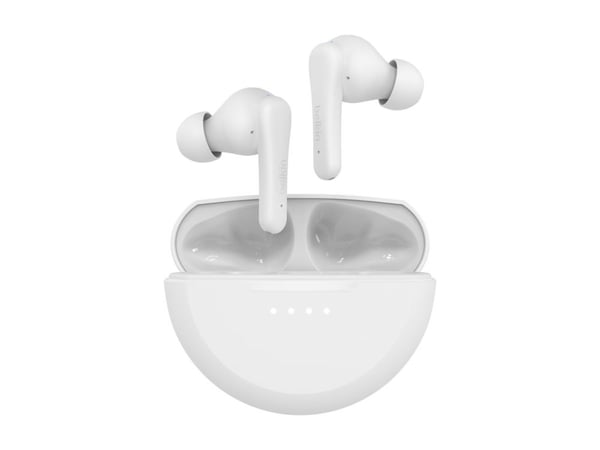 Belkin SoundForm Rhythm - True wireless-hodetelefoner med mikrofon - i øret - Bluetooth - hvit