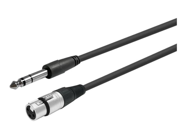 VivoLink - Ljudkabel - XLR hona till stereojack hane - 10 m - skärmad - svart