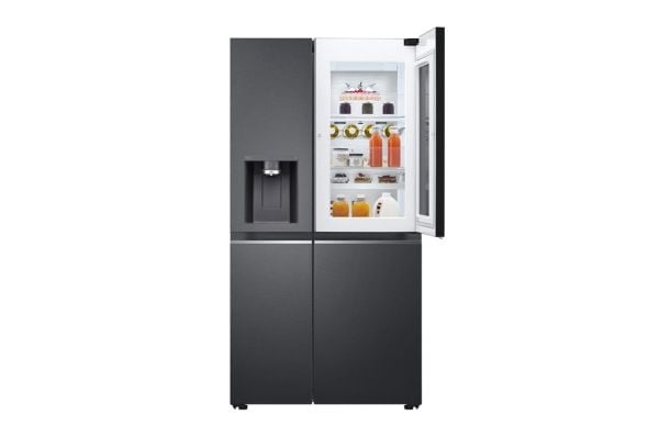 LG GSXB90MCDE - Kjøleskap/fryser - side-ved-side med vannautomat, isdispenser - Wi-Fi - bredde: 91.3 cm - dybde: 73.5 cm - høyde: 179 cm - 635 lite...