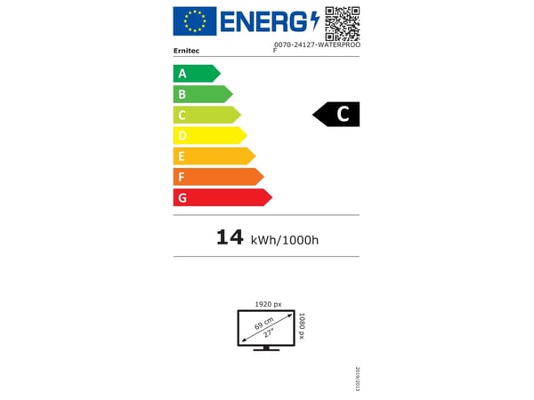 Ernitec - LED-skjerm - 27" - 1920 x 1080 Full HD (1080p) - 350 cd/m² - 1300:1 - 5 ms - HDMI, VGA, 2xBNC (composite) - høyttalere - svart