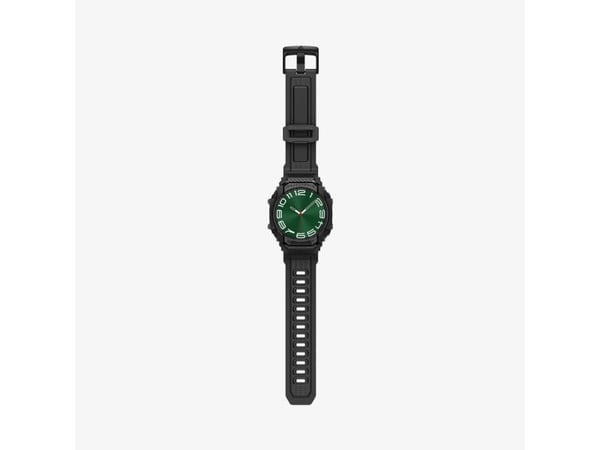 Spigen Rugged Armor Pro, Band, SmartWatch, Sort, Samsung, Galaxy Watch 7 (44mm), Termoplastisk polyuretan (TPU)