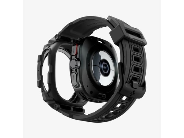 Spigen Rugged Armor Pro, Band, SmartWatch, Sort, Samsung, Galaxy Watch 7 (44mm), Termoplastisk polyuretan (TPU)