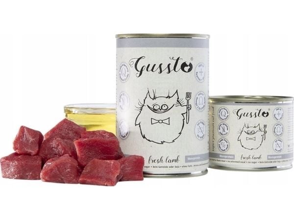 GUSSTO GUSSTO pusz.400g FERSK LAM /6 Pokarm dla kota av JAGNIĘCINĄ