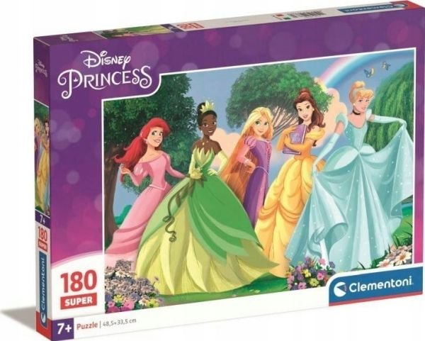 Clementoni puslespill 180 brikker superprinsesser 29787