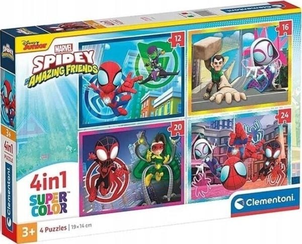Clementoni Spidey & His Amazing Friends, 12 stykker, Komikk, 3 år