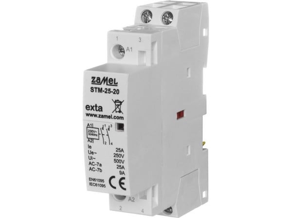 Zamel modulaarinen asennuskontaktori 25A 2Z 230V AC tyyppi: STM-25-20 EXT10000288