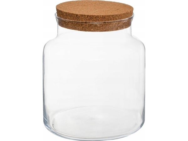 Atmosphera glasvas med kork till kvistar i burk, höjd 21,5 cm