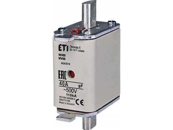 Etipo toppinnsats ETI Polam NH00/WT-00 004111144 gF 40A 500V G industriell rask
