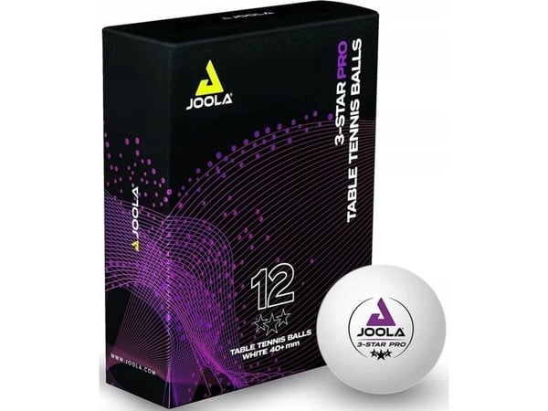 Joola PRO 3 STAR bordtennisballer (12 stk) hvit 12SZT