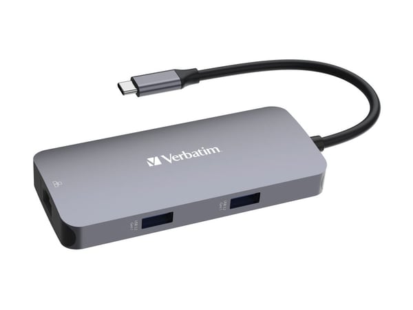 Verbatim CMH 05 - Hub - 1 x HDMI + 1 x USB-C (strømlevering) + 2 x USB-A 3.2 Gen 1 + 1 x 1 Gigabit Ethernet - stasjonær