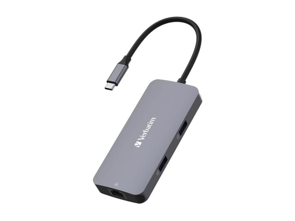 Verbatim CMH 05 - Hub - 1 x HDMI + 1 x USB-C (strømlevering) + 2 x USB-A 3.2 Gen 1 + 1 x 1 Gigabit Ethernet - stasjonær