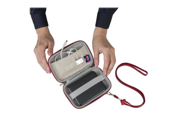 Riva Case Davos 9101 - Eske for bærbar HDD - støpt EVA - rød