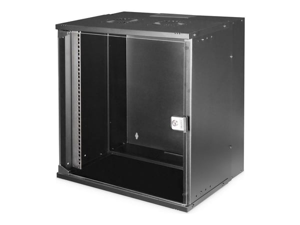 Digitus SOHO PRO Series - Rack skåp - väggmontering - RAL 9005, svart - 12U - 19"