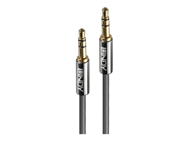 Lindy Cromo Line - Lydkabel - mini-phone stereo 3.5 mm hann til mini-phone stereo 3.5 mm hann - 3 m - antrasitt - rund
