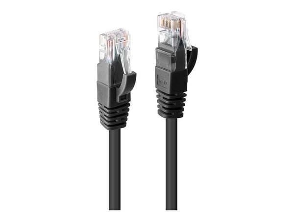 Lindy - Koblingskabel - RJ-45 (hann) til RJ-45 (hann) - 1 m - UTP - CAT 6 - formstøpt, uten hindringer - svart