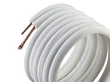 Basic isolerede kølerør - 0,8 mm - 0,8 mm, Uden flange og omløber, 20 m, 3/8'' - 1/2''