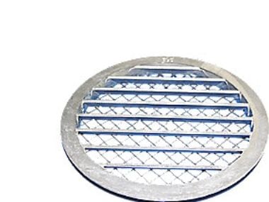 Rund jalusi-/jalusirist Ø400 mm i aluminium med galvaniserat nät