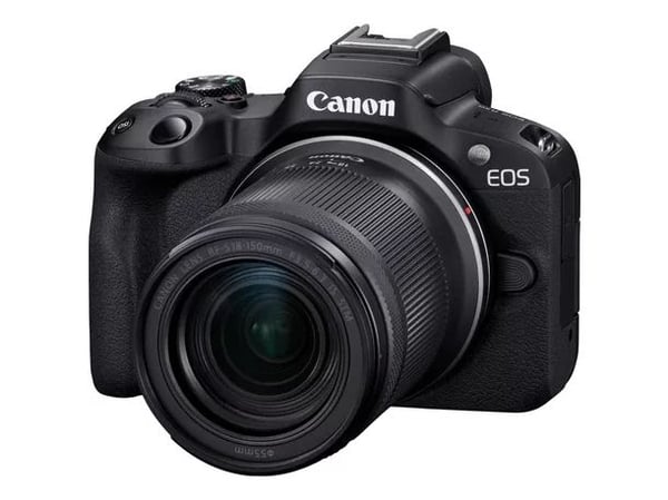 Canon EOS R50 - Digitalkamera - speilløst - 24.2 MP - APS-C - 4K / 30 fps - 8.3optisk x-zoom RF-S 18-150 mm F3.5-6.3 IS STM linse - Wi-Fi, Bluetoot...