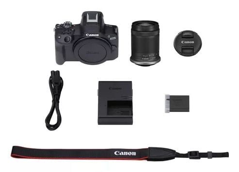 Canon EOS R50 - Digitalkamera - speilløst - 24.2 MP - APS-C - 4K / 30 fps - 8.3optisk x-zoom RF-S 18-150 mm F3.5-6.3 IS STM linse - Wi-Fi, Bluetoot...