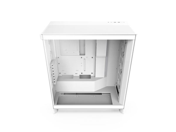 NZXT H series H7 Flow - Mid tower - ATX - sidepanel med vindu (herdet glass) - ingen strømforsyning - matt hvit - USB/lyd