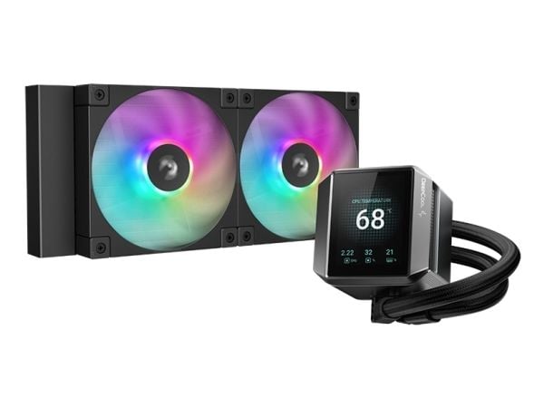 DeepCool MYSTIQUE 240 ARGB, All-in-one vätskekylare, 12 cm, 500 rpm, 2400 rpm, Svart