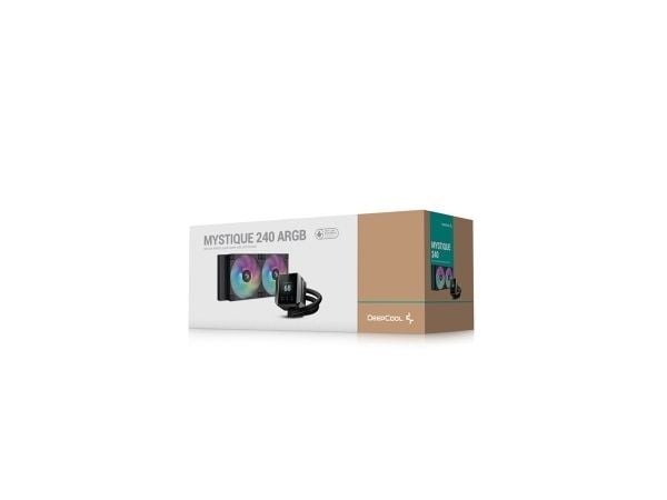DeepCool MYSTIQUE 240 ARGB, Alt-i-ett væskekjøler, 12 cm, 500 RPM, 2400 RPM, Sort