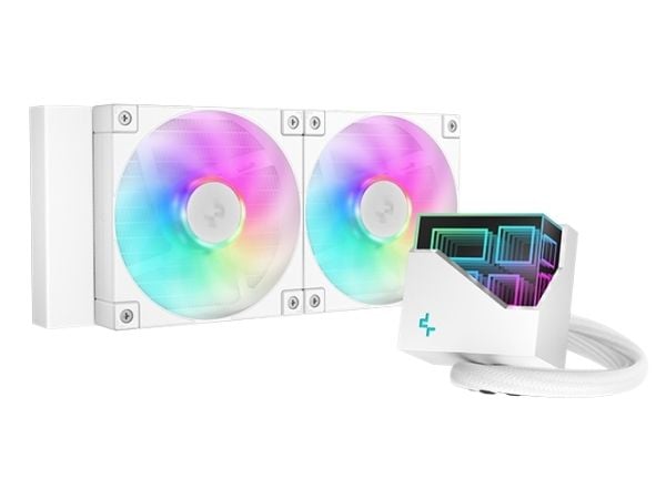 Deepcool LT240 WH ARGB - Væskekjølesystem for prosessor - Radiatorstørrelse: 240 mm - (for: LGA1851, LGA1700, LGA1200, LGA1151, LGA1150, LGA1155, A...