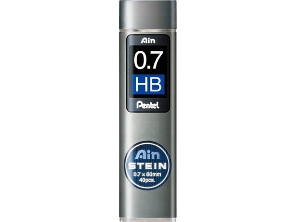 Pentel AinStein, HB, Grå, 0,7 mm, 60 mm, 40 stykker