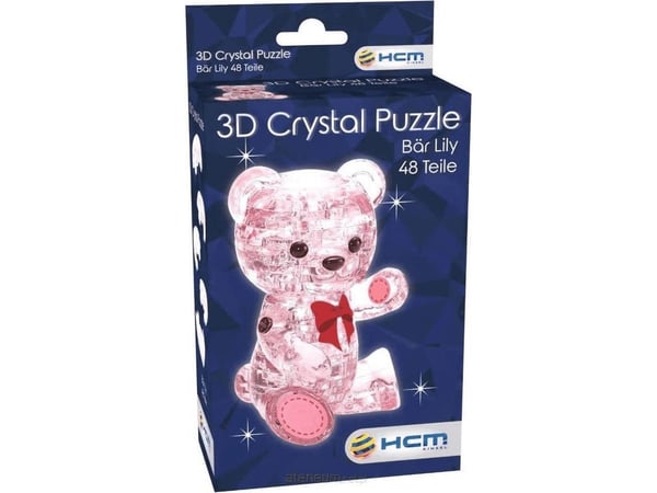 Crystal puzzle Lily bjørn rosa