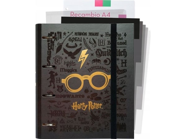 Harry Potter Harry Potter - A4-korttikansio (4 rengasta, kuminauha)