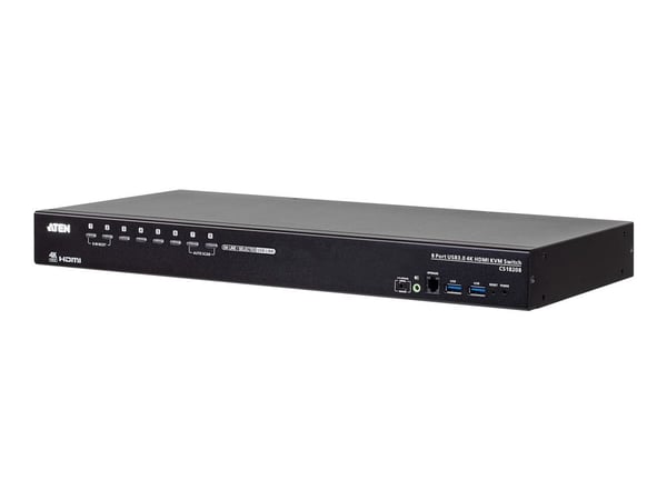 ATEN CS18208-AT-G, 4096 x 2160 pikseliä, 4K Ultra HD, 9,77 W, Musta