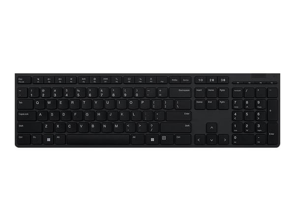 Lenovo Professional - Tastatur - ladbar - full size - trådløs - Bluetooth, 2.4 GHz - QWERTY - Estisk - grå - brun boks - CRU