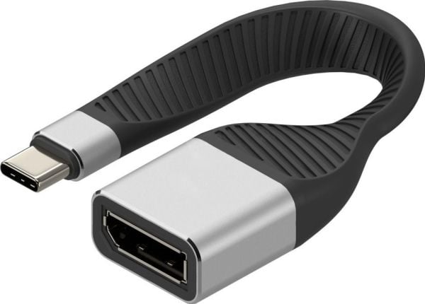 Techly ICOC-USBC-DP12, 0,131 m, USB Type-C, DisplayPort, Uros, Naaras, Suora