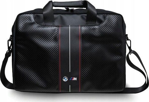 BMW Carbon Blue Stripes - väska för bärbar dator 16" (svart)